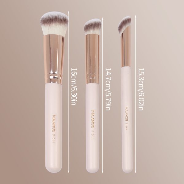 MAANGE 3pcs Professional Makeup Brush Foundation Powder Blush Face Beauty Tools 2PCS Powder Puff Makeup Brush Set