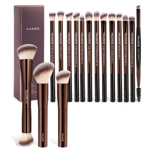 MAANGE Wholesale 16pcs Makeup Brush Makeup Box Foundation Loose Powder Eyeshadow Contouring Facial Makeup Brush Set