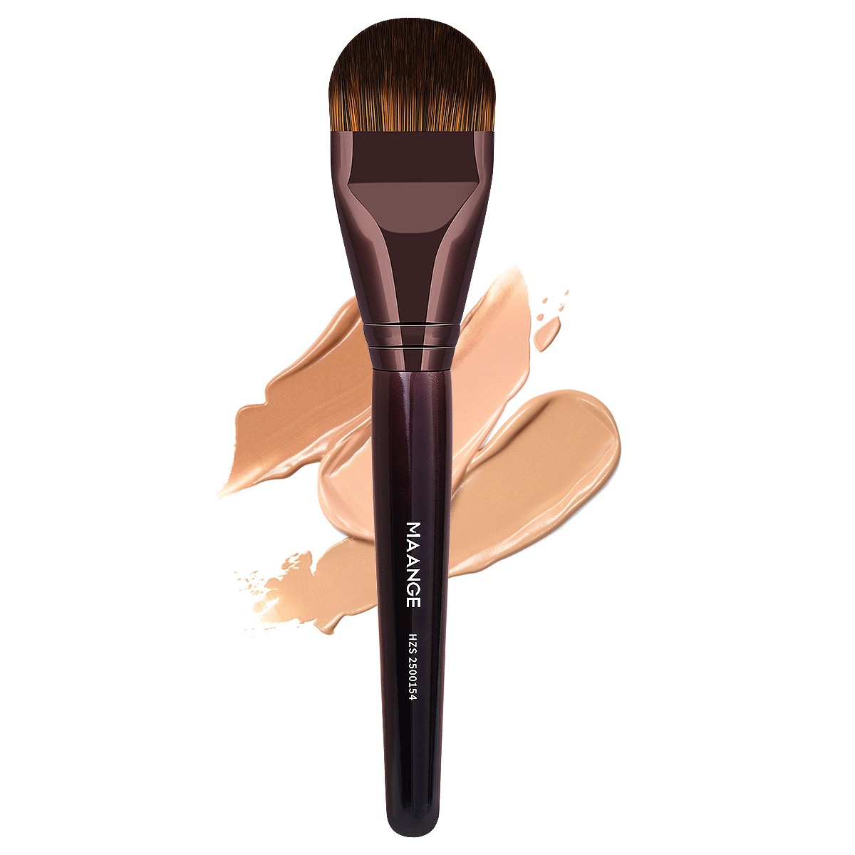 MAANGE Custom OEM&ODM Private Label Flat Foundation Brush  Liquid Concealer Brush Wholesale  Soft Full Coverage Makeup Brushes - 图片 1