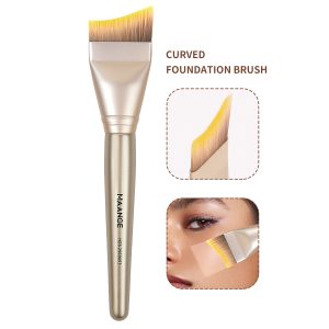 MAANGE Wholesale Foundation Brush Wood Handle Single Makeup Foundation Brush Facial Makeup Brushes - 图片 3