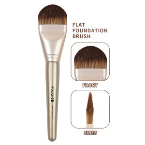 MAANGE Custom Logo OEM&ODM Private Label Flat Foundation Brush for Liquid Wholesale  Soft Full Coverage Makeup Brushes - 图片 4