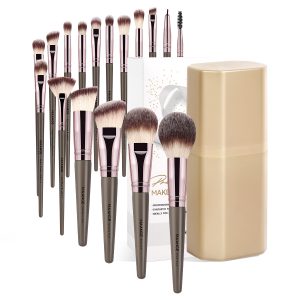 MAANGE Wholesale Custom Logo 17pcs Cosmetic Brush Set Foundation Loose Powder Contour Concealer Eyeshadow Face Makeup Brush Set
