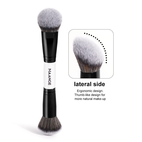 MAANGE Wholesale Hot Selling Custom Logo Dual-Ended Foundation Concealer Loose Powder Blush Single Makeup Brush
