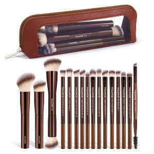MAANGE Professional Wholesale 16pcs Double-ended Brush Eye Shadow Loose Powder Foundation Liquid Private Label Makeup Brush Set