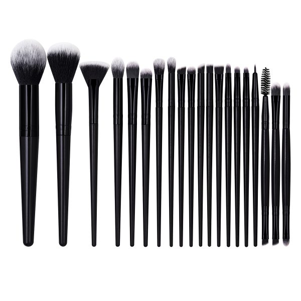 MAANGE 20pcs Makeup Brushes Kits Cosmetic Black Private Label Foundation Blush Contouring Eyeshadow Brush Makeup Brush Kit