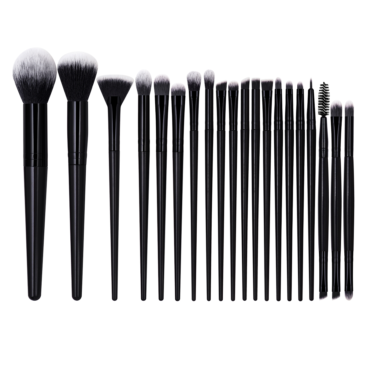 MAANGE 20pcs Makeup Brushes Kits Cosmetic Black Private Label Foundation Blush Contouring Eyeshadow Brush Makeup Brush Kit - 图片 1