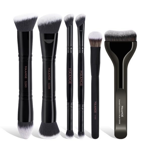 MAANGE Wholesale 6PCS Makeup Brush Foundation Brushes Concealer Brushes Eyeshadow Brush Customizable Facial Makeup Brush Set