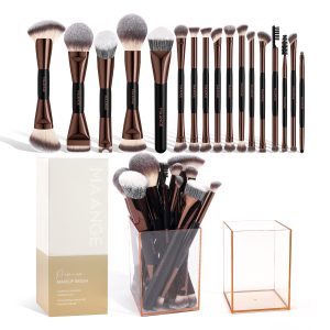 MAANGE Custom Logo OEM&ODM 17pcs Cosmetic Brush Set Foundation Loose Powder Contour Concealer Eyeshadow Makeup Brush Set