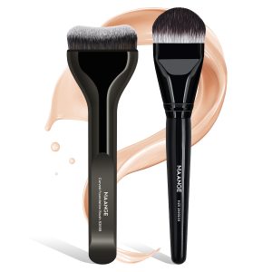 MAANGE Wholesale Custom OEM&ODM 2PCs Flat Foundation Brush Set  Streak-Free Liquid/BB Cream Makeup Tools Brush