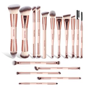 MAANGE Wholesale Custom OEM&ODM 16pcs Double-ended Brush EyeShadow Loose Powder Foundation Professional Makeup Brush Set