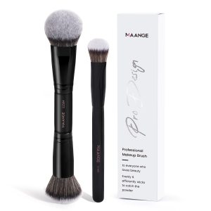 MAANGE Wholesale 2PCS Makeup Brush Foundation Loose Powder Contouring Private Label ODM&OEM Liquid/BB Cream Makeup Brush Kit