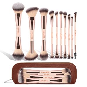 MAANGE Wholesale 10PCS Double-ended Professional Makeup Brushes Set Foundation Eyeshadow Blush Facial Makeup Brushes Kit