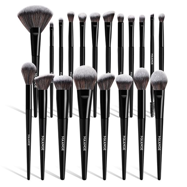 MAANGE  Professional 20pcs Makeup Brush Set Wholesale Black Foundation Conceal Eyeshadow Brush Makeup Brushes Set