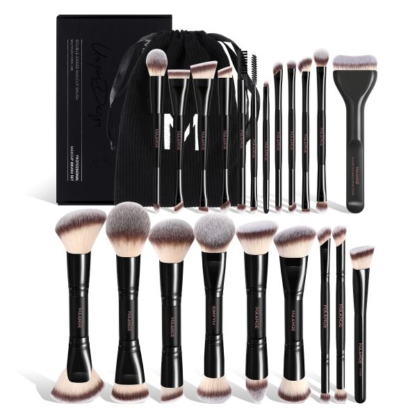 MAANGE Wholesale 21PCS Makeup Brush Makeup Bag Foundation Eyeshadow Loose Powder Blush Customization Makeup Brush Set