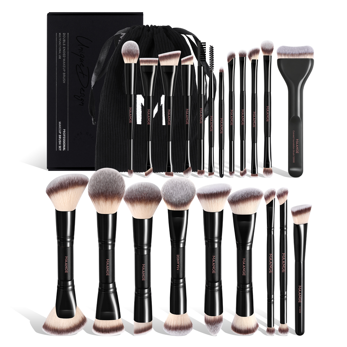 MAANGE Wholesale 21PCS Makeup Brush  Makeup Bag Foundation Eyeshadow Loose Powder Blush Customization Makeup Brush Set - 图片 1