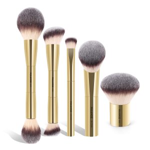MAANGE High Quality Professional 5pcs Makeup Brush Foundation Loose Powder Highlights Custom logo Private Label Makeup Brush Set