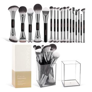 MAANGE Custom OEM&ODM 17pcs Cosmetic Brush Set Foundation Loose Powder Contour Concealer Eyeshadow Professional Makeup Brush Set