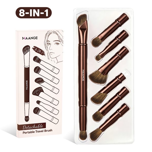 MAANGE Hot Sale Private Label 6-in-1 Makeup Brush Wholesale Cruelty Free Handmade Professional Foundation Single Makeup Brush