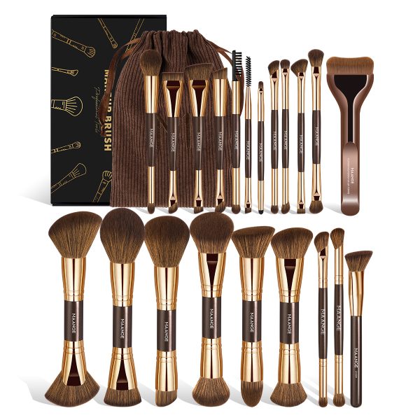 MAANGE Wholesale 21PCS Makeup Brush Makeup Bag Foundation Eyeshadow Loose Powder Blush Customization Facial Makeup Brush Set