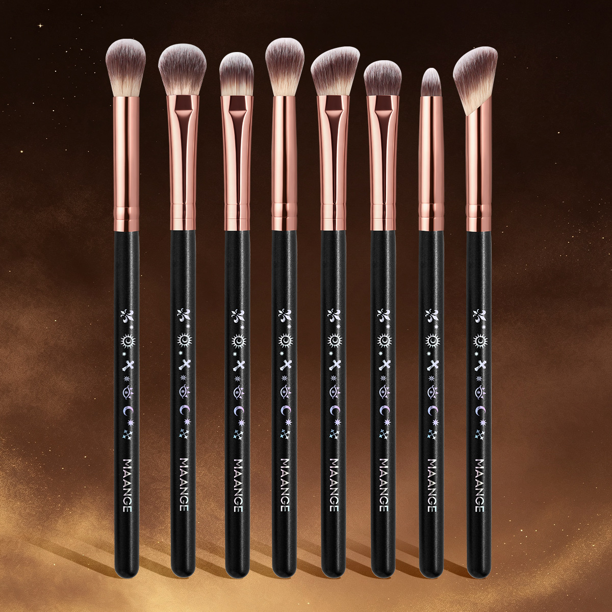 MAANGE Custom OEM&ODM  8PCS Facial  Brush Profesional Eyeshadow Makeup Brush Private Label  Customizable Makeup Brush Kit - 图片 1