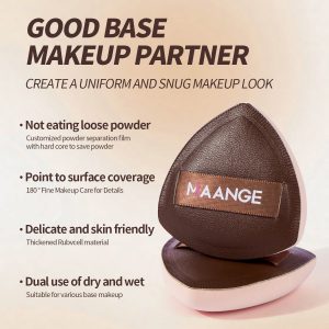 MAANGE New Arrival 6-in-1 Custom OEM&ODM 6-in-1 Single Makeup Brush 3PCS Powder Puff Professional  Eyeshadow Makeup Brush Set - 图片 6