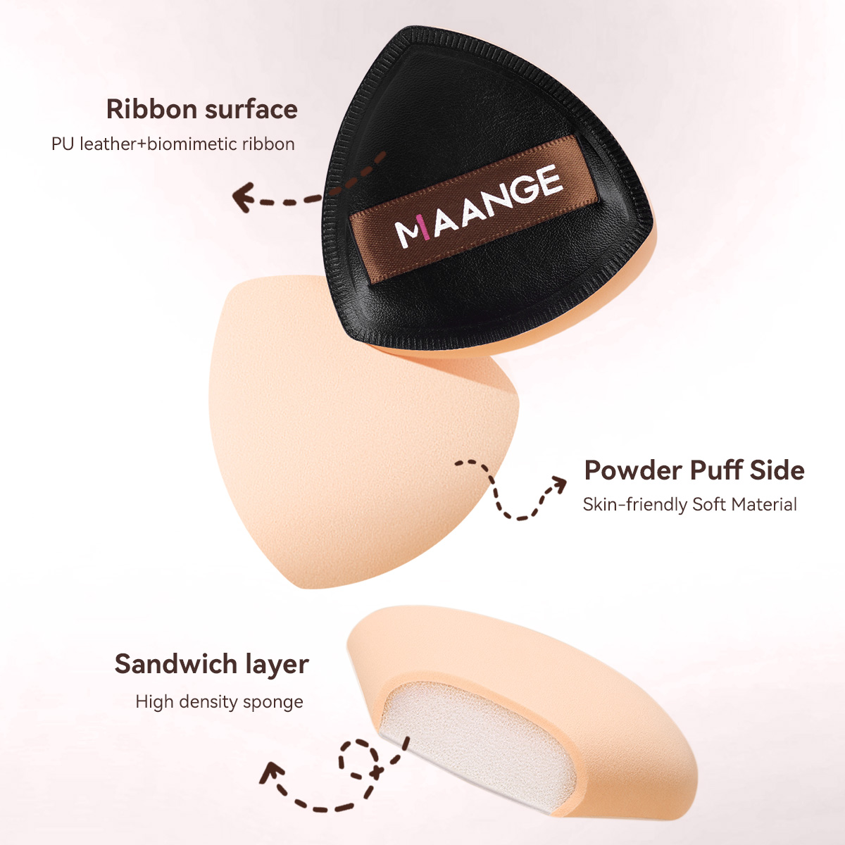 MAANGE Professional 7pcs Double-ended Makeup Brush Set Loose Powder Eyes Foundation Facial  Brush  Makeup Tools - 图片 10