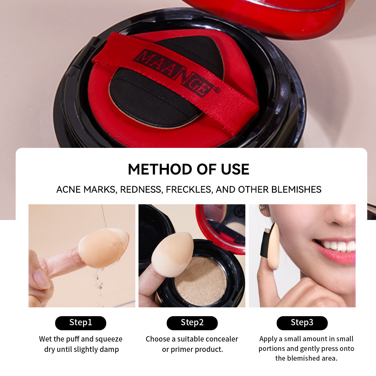 MAANGE Professional 7pcs Double-ended Makeup Brush Set Loose Powder Eyes Foundation Facial  Brush  Makeup Tools - 图片 8
