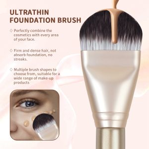 MAANGE Wholesale Custom OEM&ODM Private Label Flat Foundation Brush Liquid  Soft Makeup Tools Full Coverage Makeup Brush Kit - 图片 4