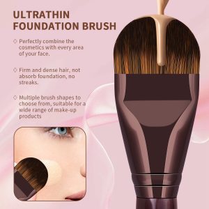 MAANGE Custom OEM&ODM Private Label Flat Foundation Brush  Liquid Concealer Brush Wholesale  Soft Full Coverage Makeup Brushes - 图片 3