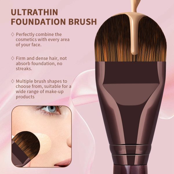 MAANGE Custom OEM&ODM Private Label Flat Foundation Brush Liquid Concealer Brush Wholesale Soft Full Coverage Makeup Brushes