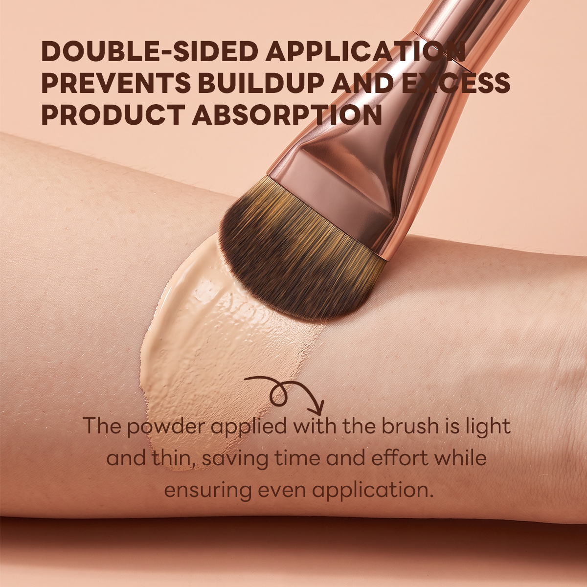 MAANGE Wholesale 2PCS Foundation Loose Powder Makeup Brush Set Private Label ODM&OEM BB Cream Brochas De Maquillaje Makeup Tools - 图片 2