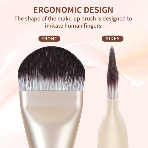 MAANGE Wholesale Custom OEM&ODM Private Label Flat Foundation Brush Liquid Soft Makeup Tools Full Coverage Makeup Brush Kit