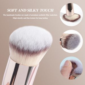 MAANGE 3pcs Professional Makeup Brush Foundation Powder Blush Face Beauty Tools 2PCS Powder Puff   Makeup Brush Set - 图片 2