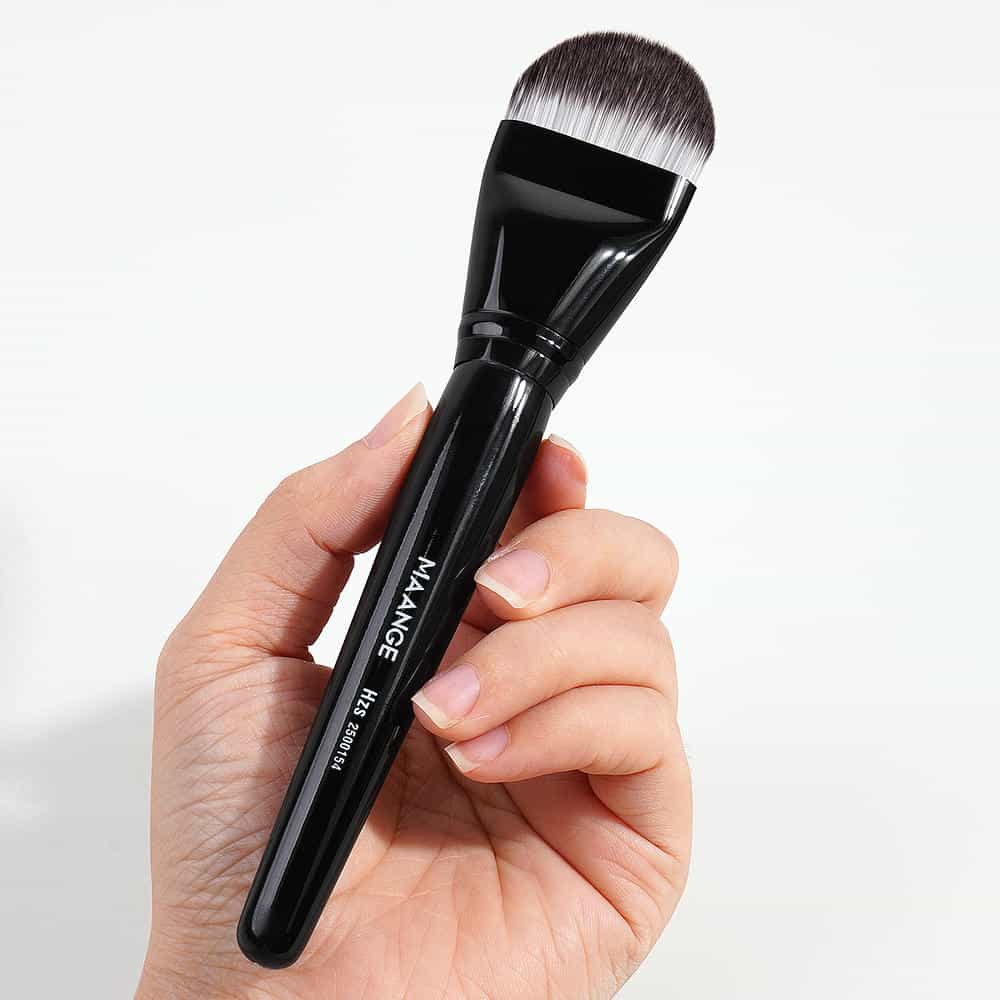 MAANGE Custom OEM&ODM Private Label Flat Foundation Brush for Liquid Wholesale  Soft Full Coverage Makeup Brushes - 图片 6