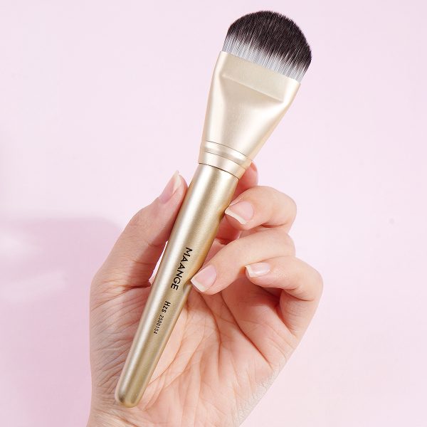 MAANGE Wholesale Custom OEM&ODM Private Label Flat Foundation Brush Liquid Soft Makeup Tools Full Coverage Makeup Brush Kit