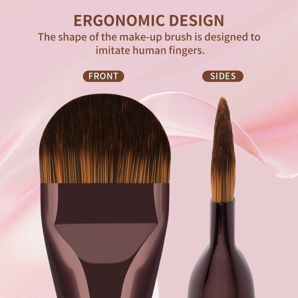 MAANGE Custom OEM&ODM Private Label Flat Foundation Brush Liquid Concealer Brush Wholesale Soft Full Coverage Makeup Brushes