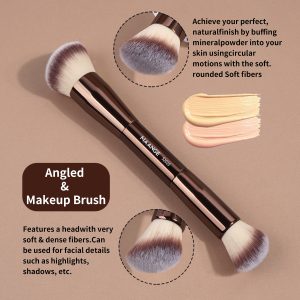 Maange Custom OEM&ODM Makeup Tool Kits 9pcs Double-ended Makeup Brush Foundation Concealer Blush Contouring Makeup Brush Set - 图片 7