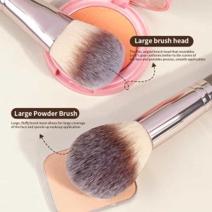 MAANGE Wholesale Custom Logo 17pcs Cosmetic Brush Set Foundation Loose Powder Contour Concealer Eyeshadow Face Makeup Brush Set - 图片 5