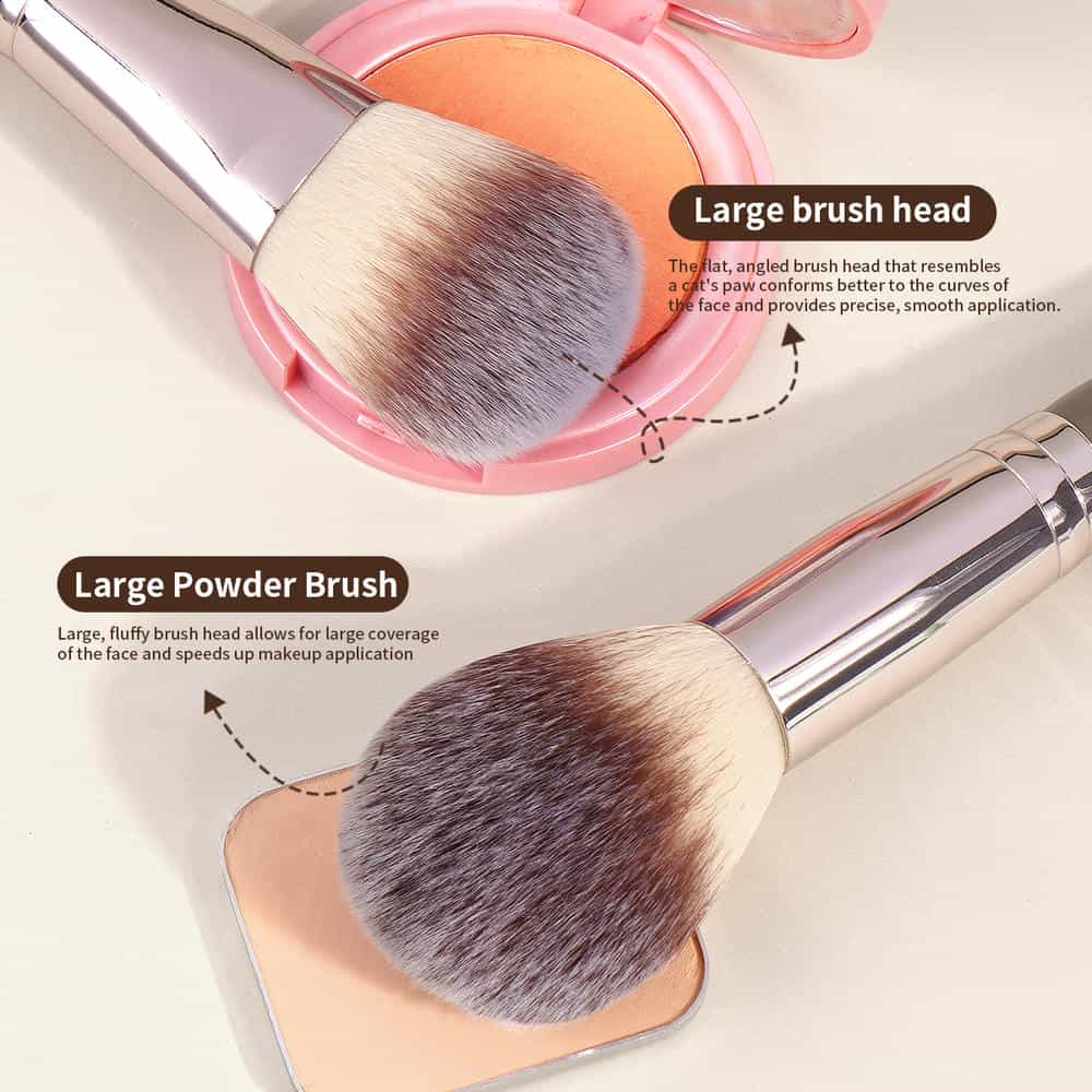 MAANGE Wholesale Custom Logo 17pcs Cosmetic Brush Set Foundation Loose Powder Contour Concealer Eyeshadow Face Makeup Brush Set - 图片 5