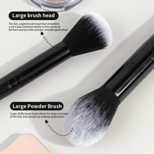 MAANGE 20pcs Makeup Brushes Kits Cosmetic Black Private Label Foundation Blush Contouring Eyeshadow Brush Makeup Brush Kit - 图片 4