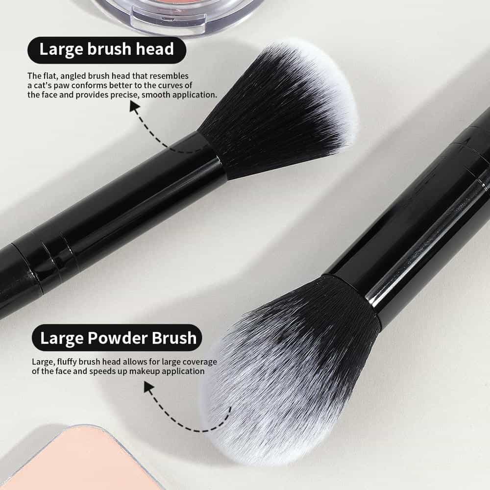 MAANGE 20pcs Makeup Brushes Kits Cosmetic Black Private Label Foundation Blush Contouring Eyeshadow Brush Makeup Brush Kit - 图片 4