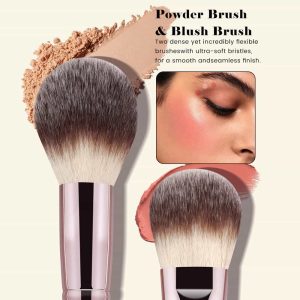 MAANGE Wholesale Custom Logo 17pcs Cosmetic Brush Set Foundation Loose Powder Contour Concealer Eyeshadow Face Makeup Brush Set - 图片 6