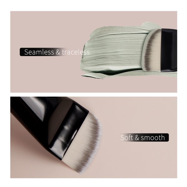 MAANGE Luxury 2PCs Flat Foundation Brush Set Private Label &OEM Streak-Free Liquid/BB Cream Makeup Tools Brush Makeup Brush Set