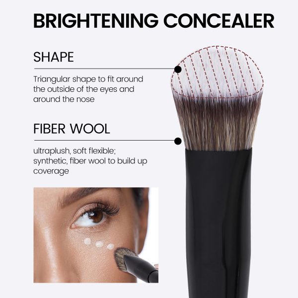 MAANGE Wholesale 8PCS Makeup Brush Wood Handle Synthetic Hair Makeup Brush Set Private Label & Customizable Makeup Tools