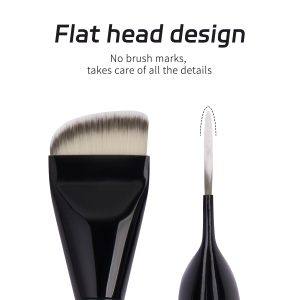 MAANGE Luxury 2PCs Flat Foundation Brush Set Private Label &OEM Streak-Free Liquid/BB Cream Makeup Tools Brush Makeup Brush Set - 图片 6