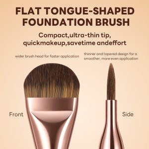 MAANGE Wholesale 2PCS Foundation Loose Powder Makeup Brush Set Private Label ODM&OEM BB Cream Brochas De Maquillaje Makeup Tools - 图片 5