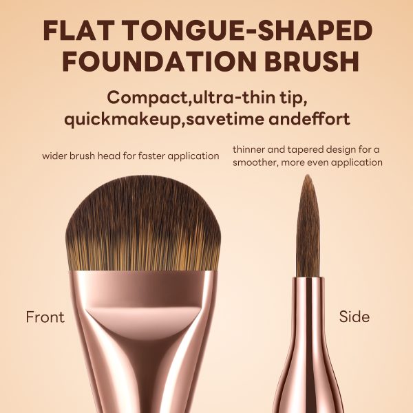 MAANGE Wholesale 2PCS Foundation Loose Powder Makeup Brush Set Private Label ODM&OEM BB Cream Brochas De Maquillaje Makeup Tools