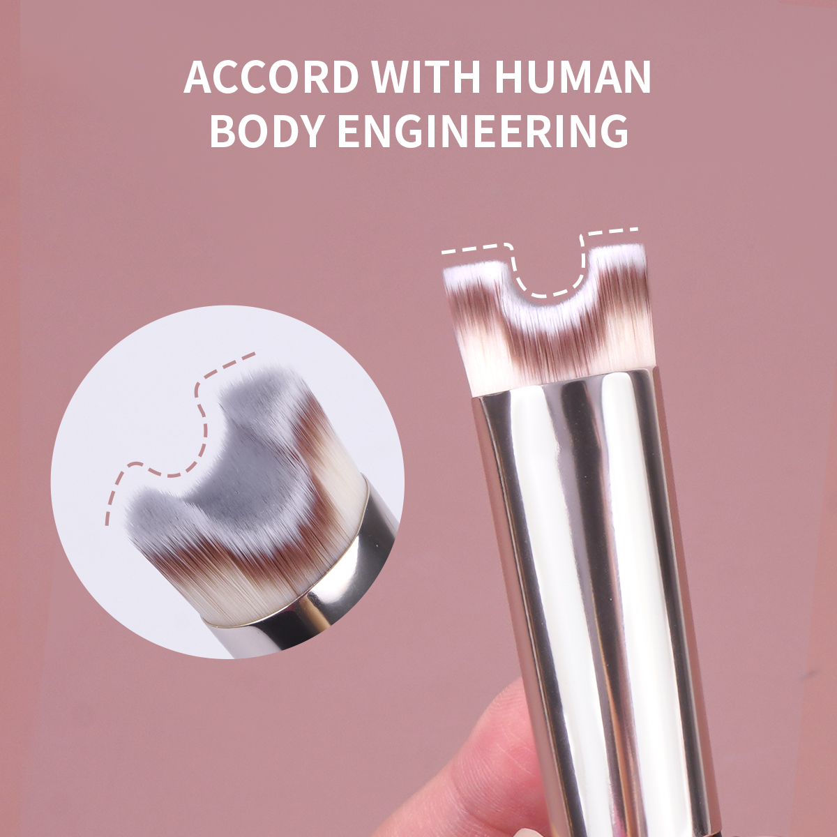 MAANGE Wholesale 3pcs Professional Makeup Brush Face Beauty Tools  Foundation Loose Powder Contouring 3PCS Makeup Brushes - 图片 5