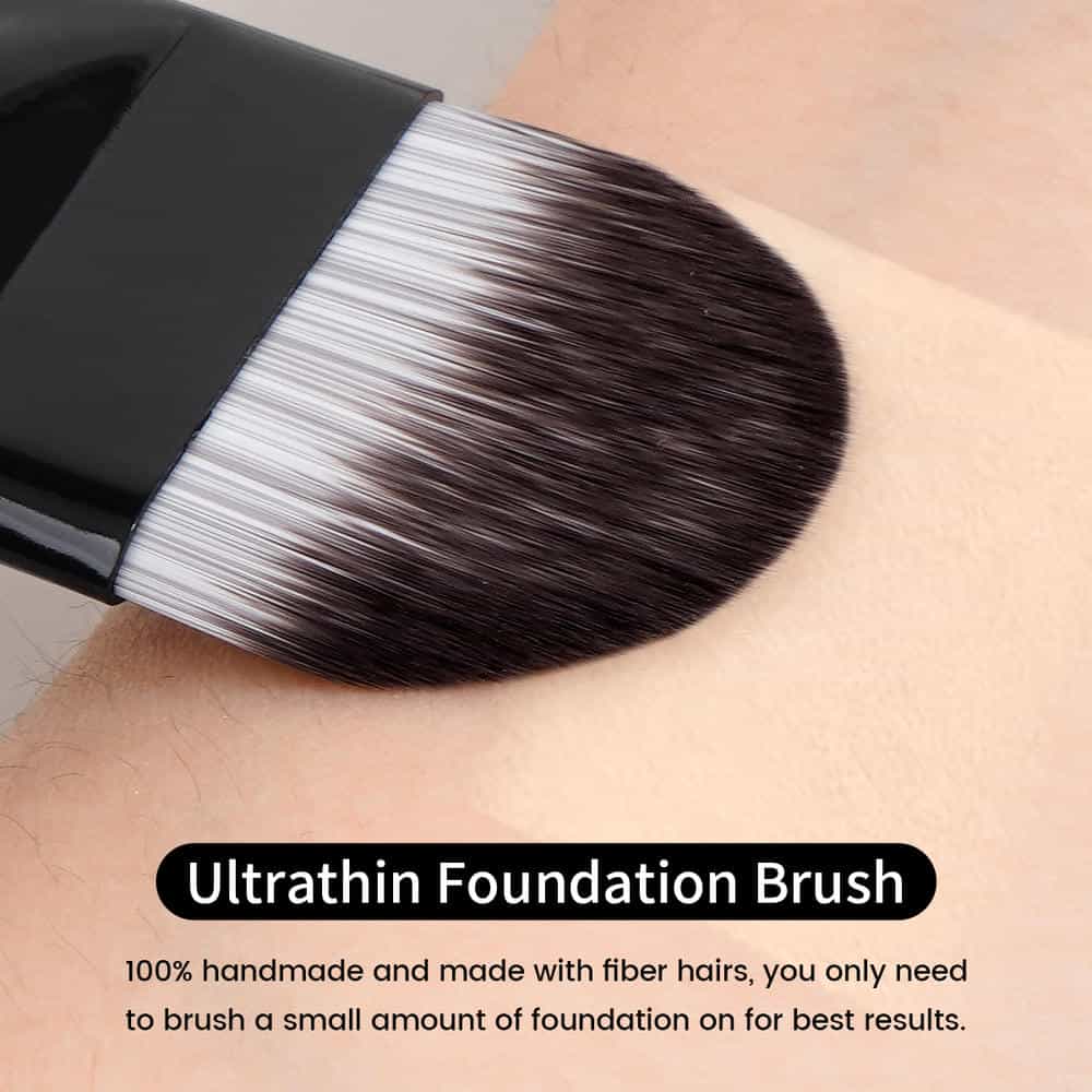 MAANGE Custom OEM&ODM Private Label Flat Foundation Brush for Liquid Wholesale  Soft Full Coverage Makeup Brushes - 图片 2