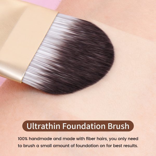 MAANGE Wholesale Custom OEM&ODM Private Label Flat Foundation Brush Liquid Soft Makeup Tools Full Coverage Makeup Brush Kit